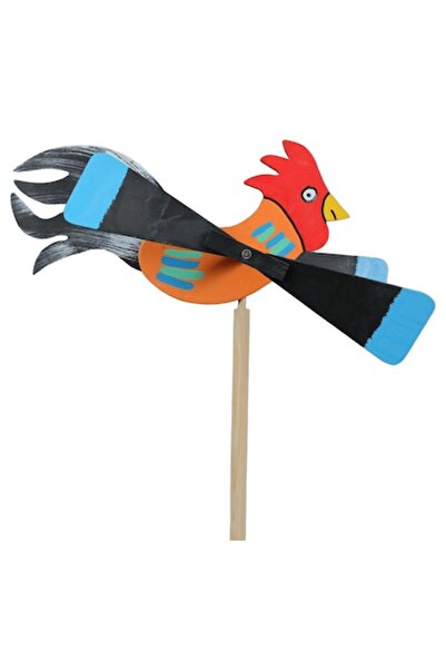 OEM Moară de vânt din lemn 155×37 cm, model cocos – Decor rustic de grădină, ...