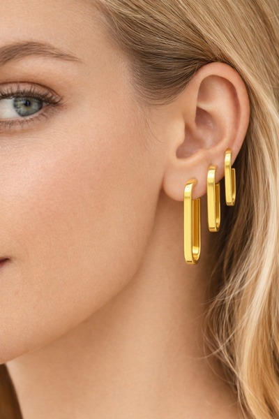 Jack Ferrero Infinity Gold 6-Piece Nail Earring Set