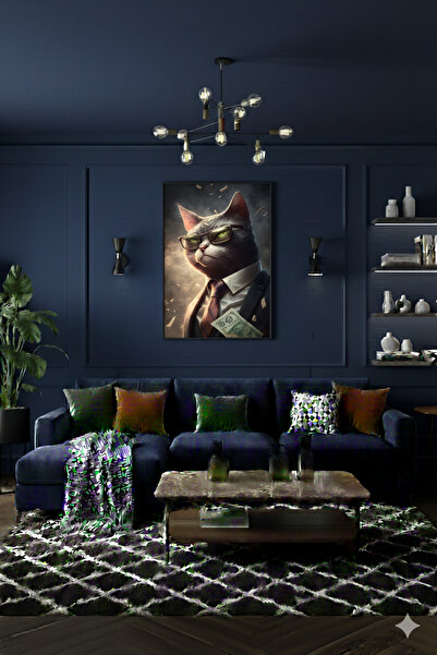 BLT DİZAYN Masă de birou din sticlă cu design elegant CEO Kedi