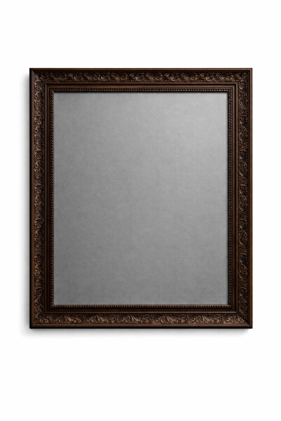 SANAT ÇERÇEVE 50x60 Antik Ceviz Koyu Kahve Dekoratif Cam Çerçeve – Klasik Oym...