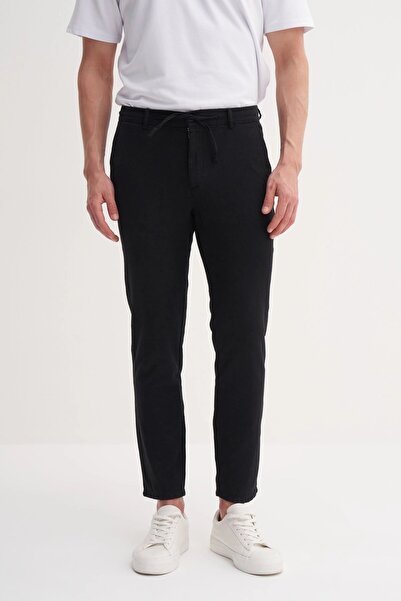 Cazador Men's Canvas Trousers 00080 Black