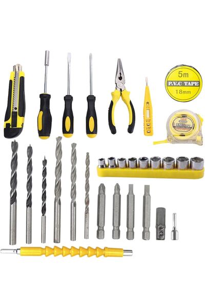 MDHL 12V Cordless Drill Set: 2 Batteries & Hand Tool Kit, 25+1 Torque, DIY Power Tool Combo