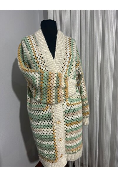 Yünella Style El Örgüsü Granny Altıgen Hırka