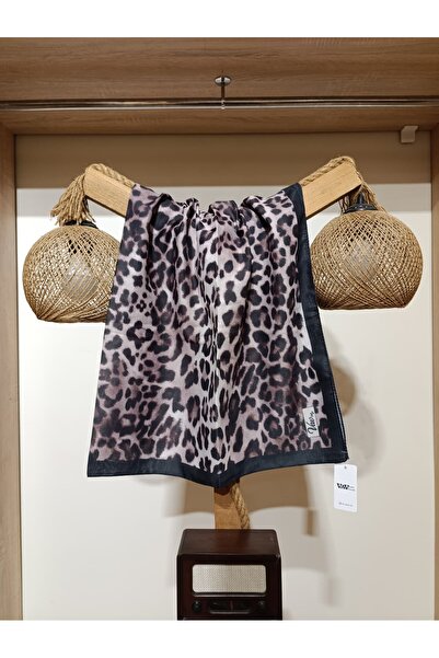 Hira İpek Scarf Leopar Desenli Soft Eşarp