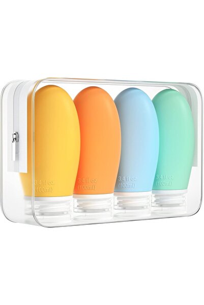 SWİFT 100ml Silicone Travel Bottle for Toiletries, Leak Proof Refillable Sque...