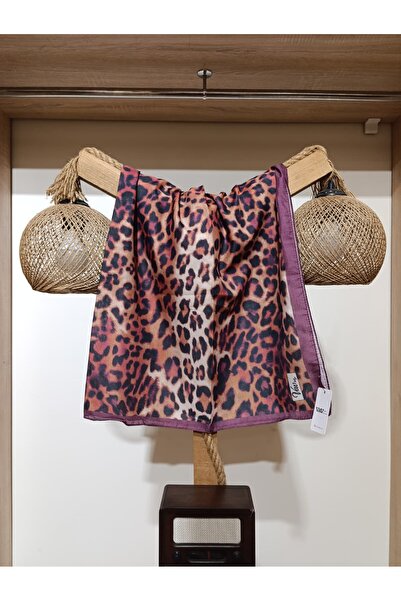 Hira İpek Scarf Leopar Desenli Soft Eşarp