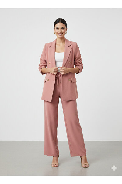 Ekol Kolları Büzgülü Süs Düğmeli Ceket 1202