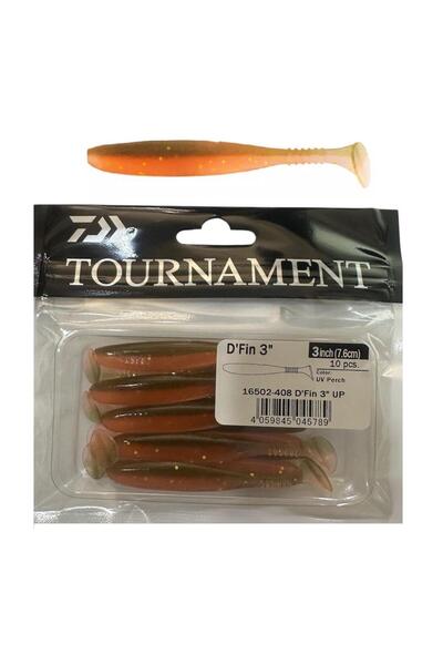 daiwa Tournament L.S D'Fin 7.6cm 3gr Silikon Yem 10 Adet UV Perch