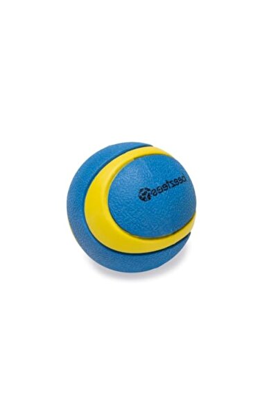 Kauçuk Yüzen Tenis Topu Köpek Oyuncağı, Mavi/Sarı, 6,3 cm