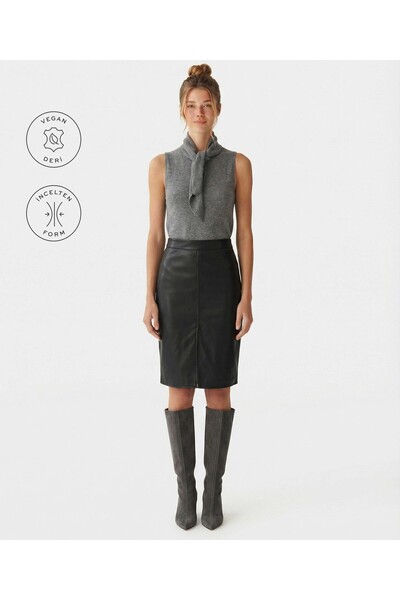 Yargıcı Kalem Yüksek Bel Etek