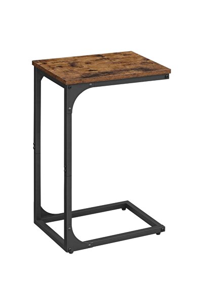 VASAGLE C-shape side table for sofa or bed, chipboard top, industrial style, ...