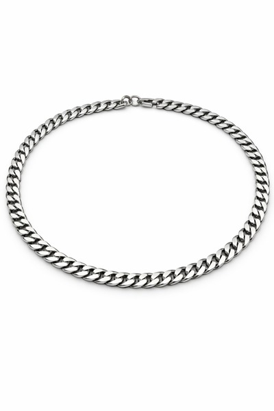 Jack Ferrero سلسلة قلادة رجالية فاخرة من الفولاذ المقاوم للصدأ سميكة