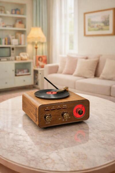 RT-1317BT Bluetooth’lu Nostaljik 3 Bant Radyo & Müzik Çalar (1500mAh Bataryalı)