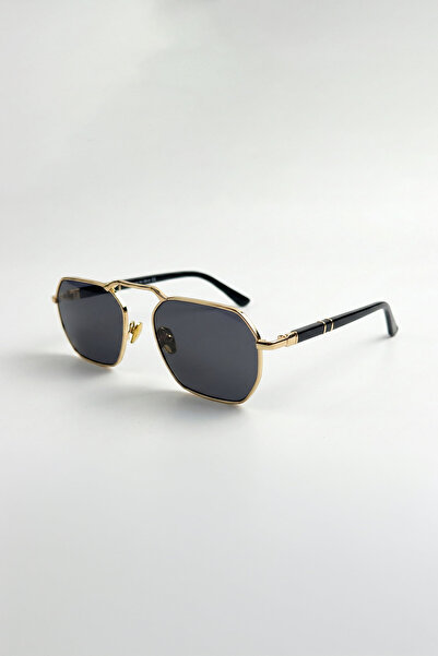 ablukaonline Men's metal framed rectangular glasses black