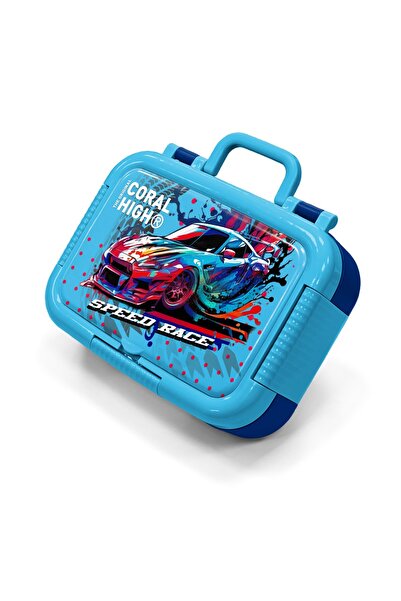 Coral High Παιδικό κουτί φαγητού από ανοξείδωτο ατσάλι με μοτίβο αγωνιστικού ...
