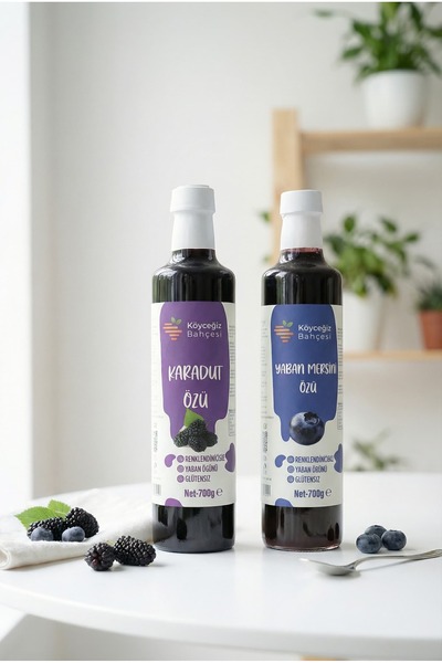 Köyceğiz Bahçesi Doğal Karadut & Yaban Mersini Özü Seti 2’li Paket 700g