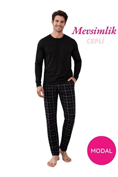 bie's Men's Modal 3-Button Plaid Pattern Cotton Lycra Seasonal Cuffed Long Sl...