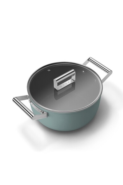 SMEG Cookware 50'S Style Emerald Green Tencere 24 cm