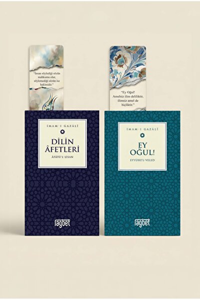 Rağbet Yayınları İmam-ı Gazâlî 2’li Kitap Seti – Dilin Âfetleri & Ey Oğul | M...