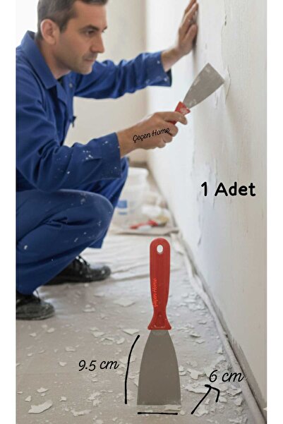 ÇEÇEN HOME (1 Piece) Scraping Spatula Metal Painter's Spatula [Length 20 cm]