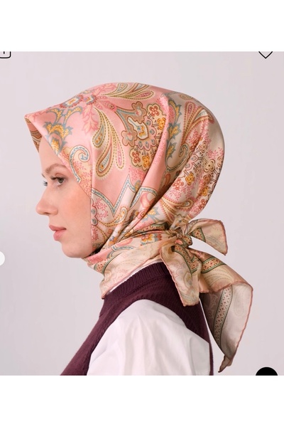 Belli Twill ipek eşarp etnik desen