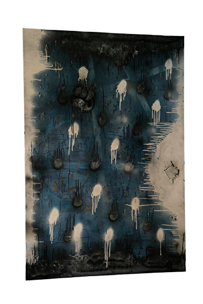 OEM Abstract Dead Sea Canvas Print - Modern Design, Blue - 150x100 cm