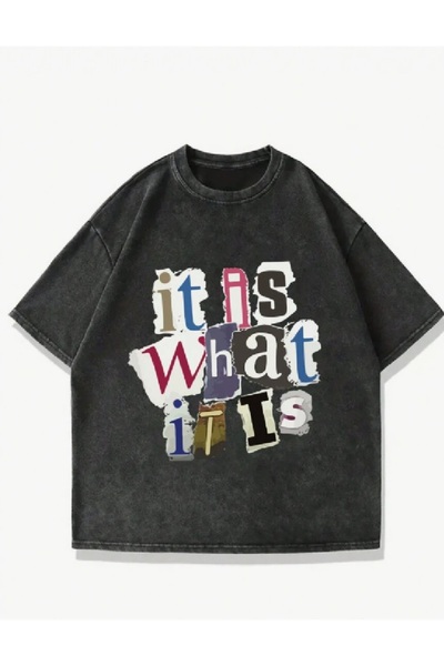 PENTHİLUS Acid Washed Oversize T-Shirt - Washed Oversize Unisex T-Shirt