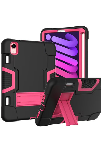 OEM iPad Mini 6 8.3" Case, Armored, with Stand and Stylus Holder - Silicone/P...