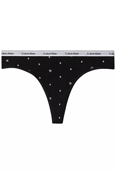 Calvin Klein Kadın Logo İmzalı Elastik Bel Bantlı Brezilya Kesimi Siyah Bikin...