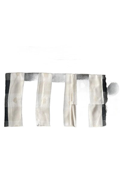 OEM Șal Pashmina Damă - Material Moale Textură Cașmir, Model Inimi - Crem, 70...