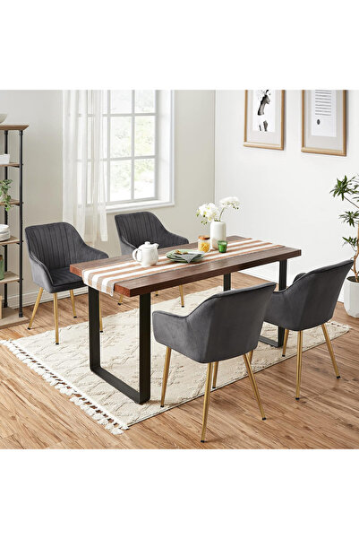 Elindor Set de 2 scaune ergonomice Elindor®, design contemporan, 83 × 55,5 × 43 cm, gri