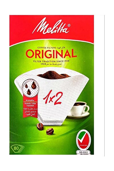 melitta Coffee Filter Size 1x2 80 Original White