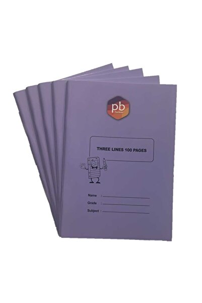 PHINDBOOKS PB A5 NOTEBOOK SET OF 5 THREE LINES 100 PAGES 80 GSM PAPER, 250 GS...