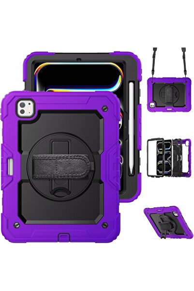 OEM Husă iPad Pro 12.9 (2020/2021) - Antishock, Suport 360, Curea Umăr, Stylu...