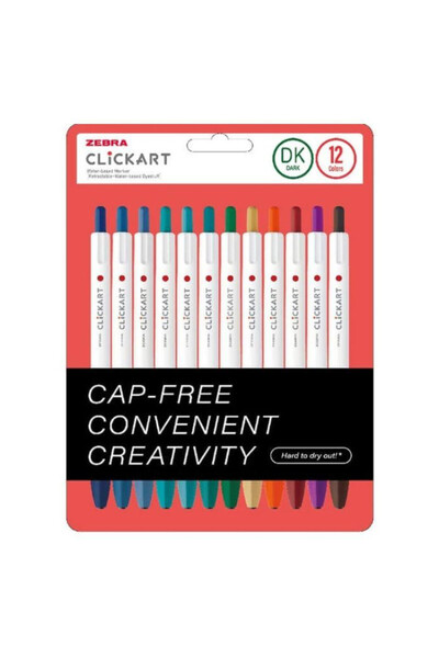 Zebra CLICKART MARKET PEN DARK COLOUR 12 LI SET