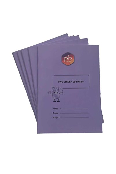 PHINDBOOKS PB A4 NOTEBOOK SET OF 5 TWO LINES 100 PAGES 80 GSM PAPER, 250 GSM ...