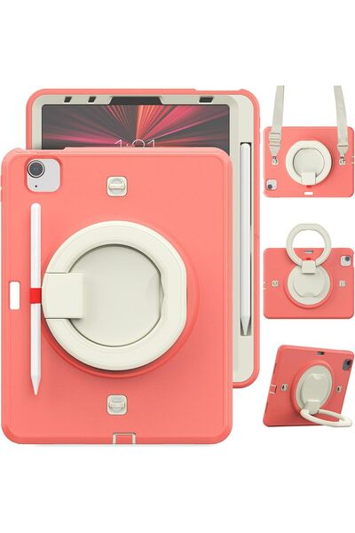 OEM Husă iPad Pro 11 3/2/1, Protecție 3 Straturi, Suport 360, Curea Umăr, Slo...