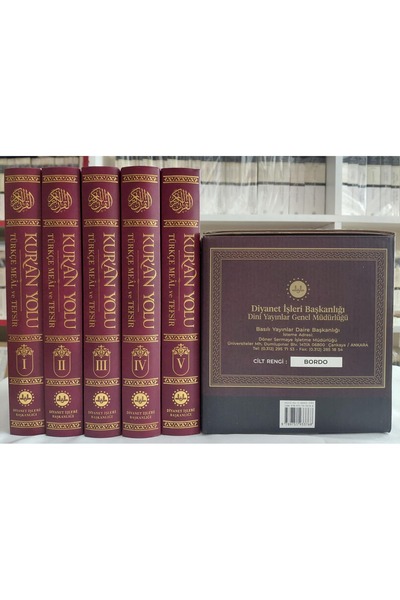 Diyanet İşleri Başkanlığı KUR'AN YOLU TÜRKÇE MEAL VE TEFSİR 5 CİLT TAKIM (BOR...