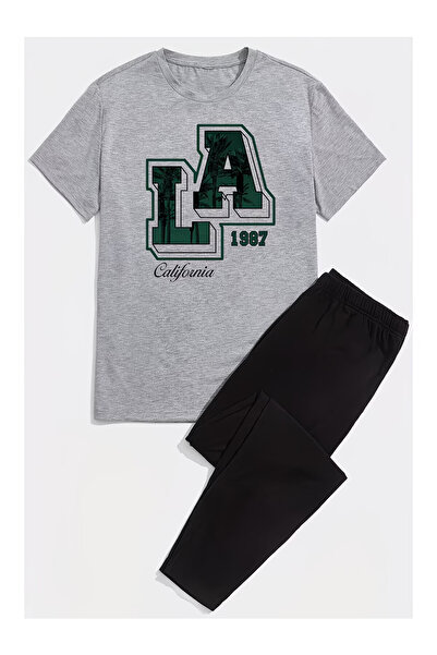 PENTHİLUS Men's T-Shirt and Pants Set - Men's Oversized Bottom - Top Set