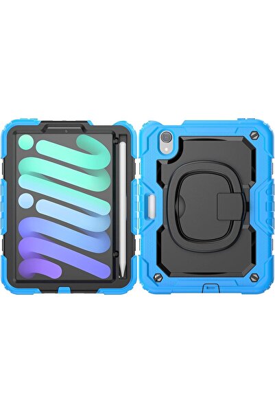 OEM iPad Mini 6 8.3" Case, 360 Rotating Stand, Stylus Slot, 3 Layer Protectio...