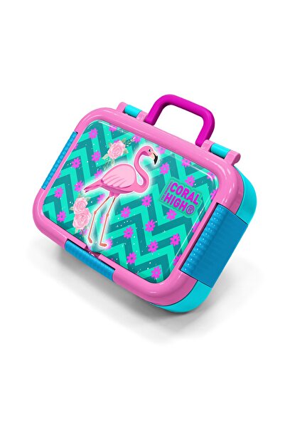 Coral High Παιδικό δοχείο φαγητού από ανοξείδωτο ατσάλι με σχέδιο φλαμίνγκο σ...