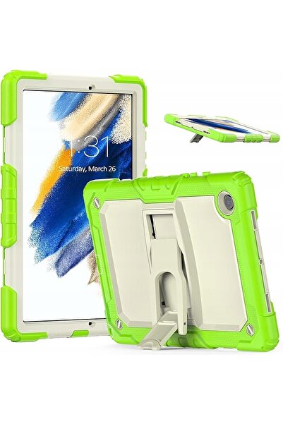 OEM Samsung Galaxy Tab A8 X200 Case - Three Layers, Stand, Belt Strap, Silico...