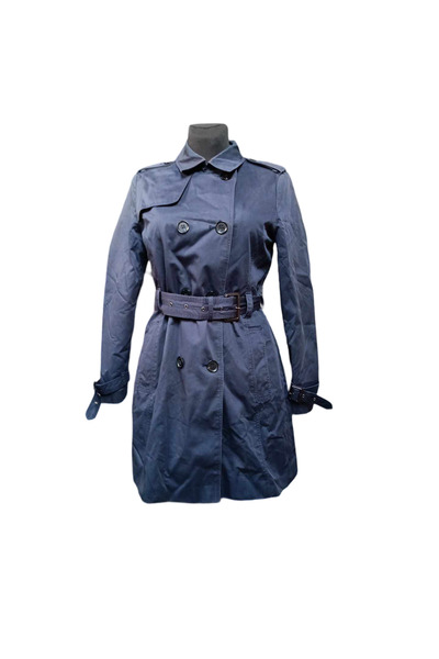 OEM Polo Ralph Lauren Long Coat - With Belt and Buttons, Elegant, Navy Blue -...