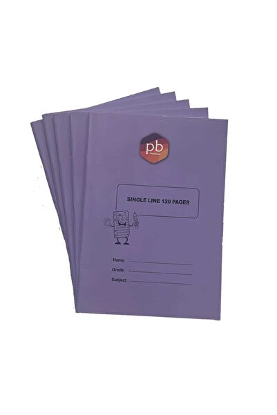 PHINDBOOKS PB A4 NOTEBOOK SET OF 5 SINGLE LINE 120 PAGES 80 GSM PAPER, 250 GS...