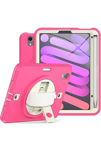 OEM Husă iPad Mini 6 8.3 inch - Protecție 3 Straturi, Suport 360, Curea Umăr,...