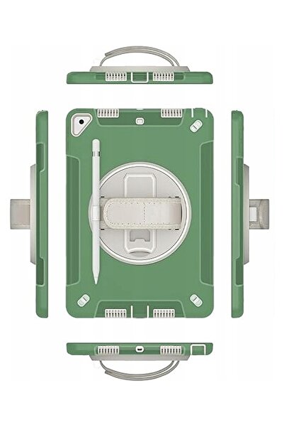 OEM iPad 9/8/7 10.2 Case, Armored, 360 Rotating Stand, 3 Layers PC/TPU Protec...