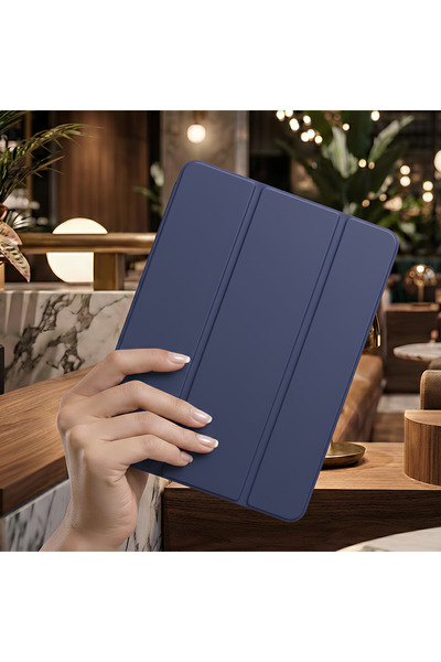 TechTrove iPad Air 11 2025 M3 İçin Uyumlu Smart Kalem Bölmeli Standlı Kılıf