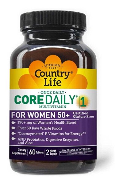 COUNTRY LIFE أقراص كور ديلي-1 للنساء فوق سن الخمسين (60 قرصًا)