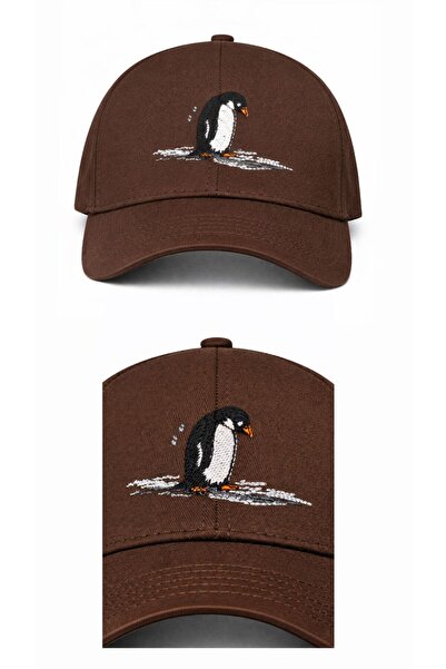 sf collection Nihilist Penguin Embroidered Brown Basic Unisex Sports Hat