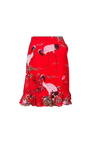 OEM Fustă Midi SOFIE SCHNOOR - Material Aerisit, Croială Evazată - Roșu, XS, ...